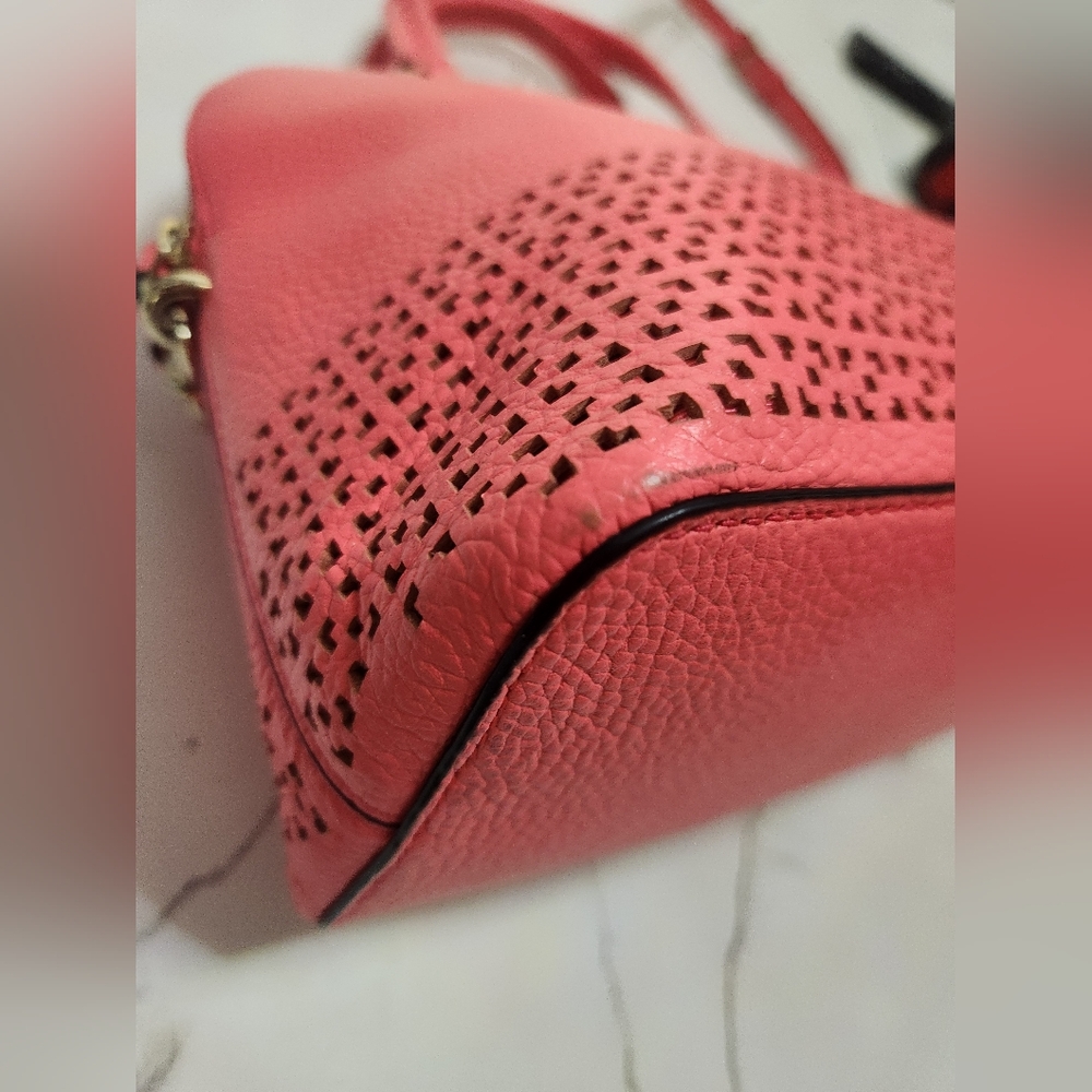 Kate Spade Carli Wakefield Lane 2 Way Done Satchel Crossbody In Coral Orange. - Picture 8 of 16